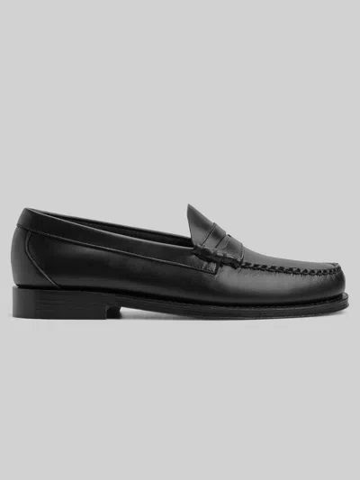 G.h.bass Larson Heritage Weejuns Moc Toe Penny Loafers In Black