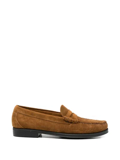 G.h.bass Larson Suede Loafers In Brown