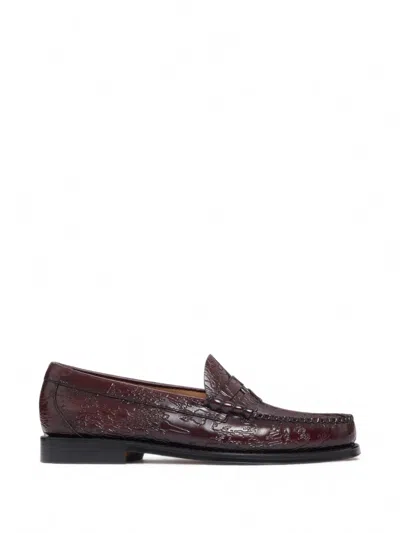 G.h.bass Larson Weejuns Loafer Mit Prägung In Rot