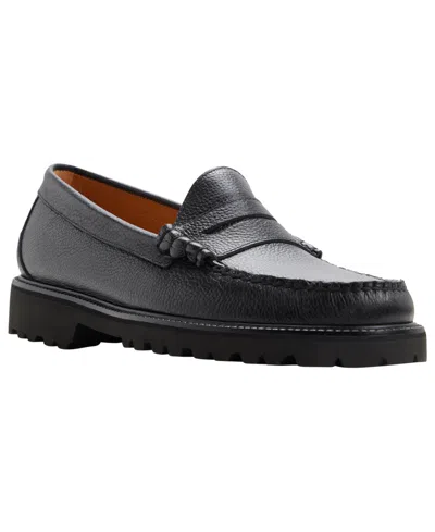 G.h.bass Larson Weejuns Round-toe Lug-sole Penny Loafer In Black