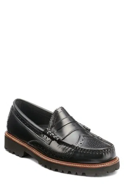 G.h.bass Larson Wingtip Loafer In Black