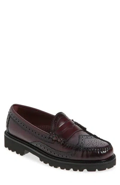 G.h.bass Larson Wingtip Loafer In Wine