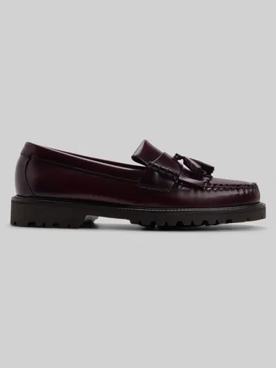 G.h.bass Layton Lug Weejuns Tassel Loafer Purple In Burgundy