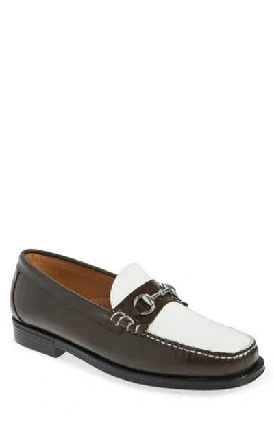 G.h.bass Lincoln Bit Easy Weejun Penny Loafer In Brown/white