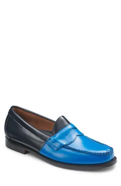G.h.bass Logan Colorblock Penny Loafer In Navy/blue