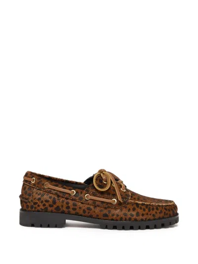 G.h.bass Mallorie Camp Moc Cheetah-print Loafers In 브라운