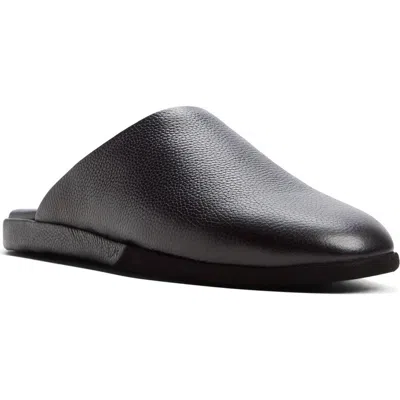 G.h.bass Monogram Packable Travel Leather Slipper In Black