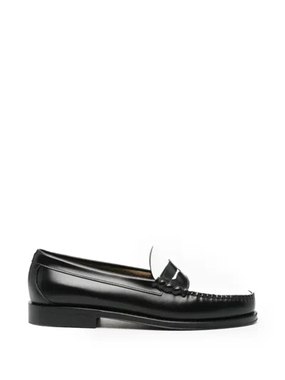 G.h.bass Weejun Larson Leather Loafers In Black