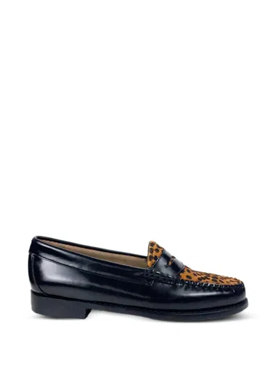 G.h.bass Weejun Leopard-print Loafers In Black