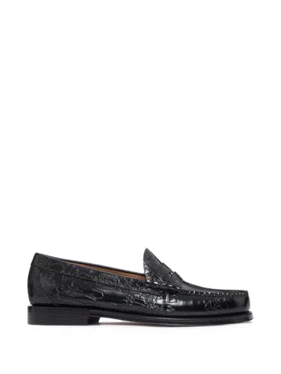 G.h.bass Weejuns Larson Loafer Mit Prägung In Schwarz