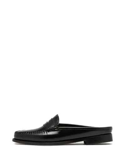 G.h.bass Weejuns Leather Mules In Black