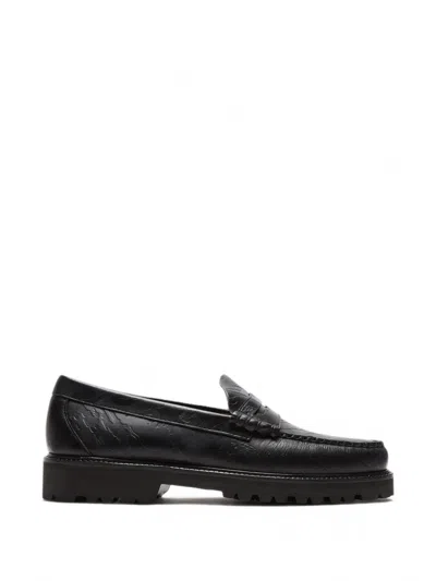 G.h.bass Weejuns Lug Larson Penny Loafers In Black