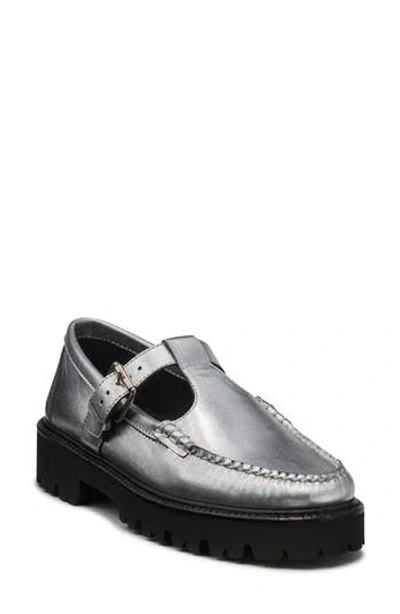 G.h.bass Weejuns® Mary Jane Moc Toe Lug Sole Loafer In Silver