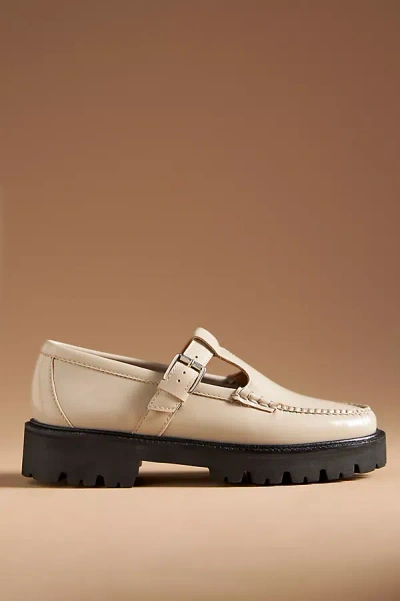 G.h.bass Weejuns Mary Jane Super Lug Loafers In Beige