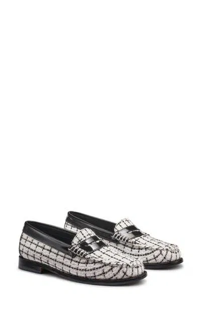 G.h.bass G. H.bass Women's Whitney Tweed Weejuns Penny Loafers In White/multi