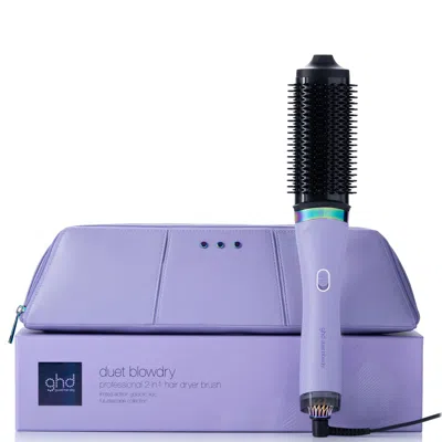 Ghd Duet Blowdry Limited Edition Hair Dryer Brush In Galactic Lilac With Matching Heat-resistant Bag