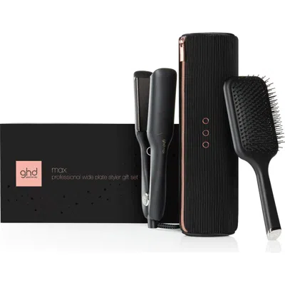 Ghd Max Styler 2-inch Wide Plate Flat Iron Gift Set (limited Edition) $324 Value In Black