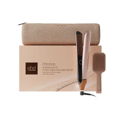 Ghd New  Chronos Hair Straightener Festive Gift Set In Cashmere Beige