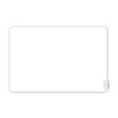 GHENT 2'X3' HARMONY FROSTED GLASS BOARD - RADIUS CORNERS - 4 MARKERS AND ERASER