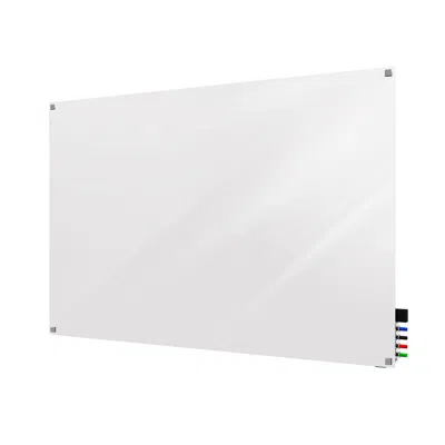 GHENT 2'X3' HARMONY GLASS BOARD, COLORS - SQUARE CORNERS - WHITE - 4 MARKERS AND ERASER