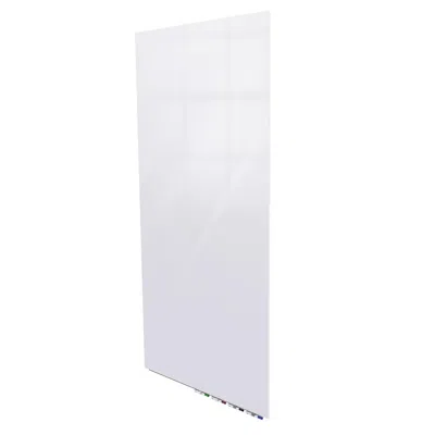 GHENT ARIA 3'H X 2'W MAGNETIC GLASS WHITE BOARD, WHITE SURFACE, VERTICAL, 4 RARE EARTH MAGNETS, 4 MARKERS 