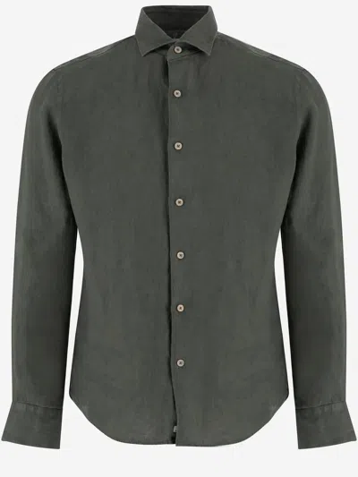 Gherardi Linen Shirt In Green