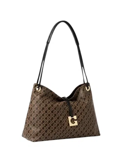 Gherardini Logo-print Shoulder Bag In Brown