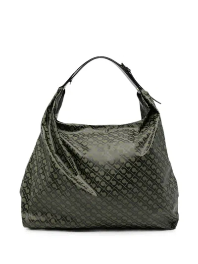 Gherardini Amazzonia Monogram-print Shoulder Bag In 그린
