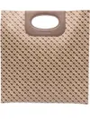 Gherardini Piattina Logo-pattern Tote Bag In Neutral