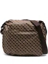 Gherardini Monogram-pattern Crossbody Bag In Brown