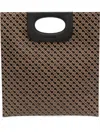 Gherardini Piattina Monogram-attern Tote Bag In Sand