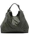 Gherardini Monogram-pattern Shoulder Bag In Green