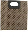 Gherardini Piattina Monogram-attern Tote Bag In Brown