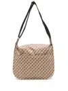 Gherardini Geometric Pattern Shoulder Bag With Adjustable Strap In Neutral