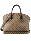 Gherardini Large Bowling Alley Monogram Cross Body Bag In Brown