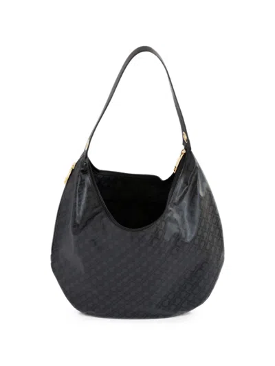 Gherardini Logo-pattern Curved Shoulder Bag In Gray