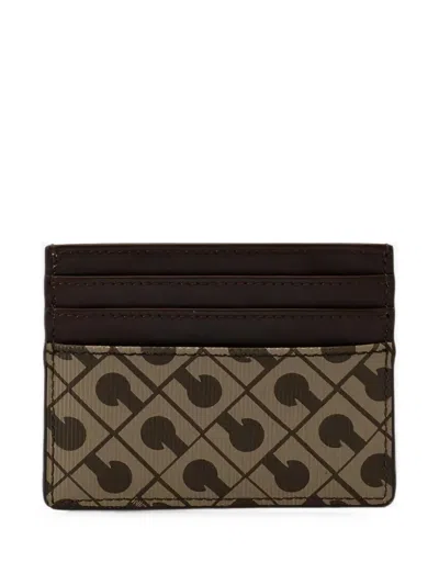 Gherardini Logo-print Card Holder In Brown