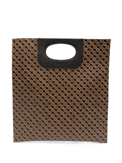 Gherardini Logo-print Cut-out Handle Tote Bag In Pink