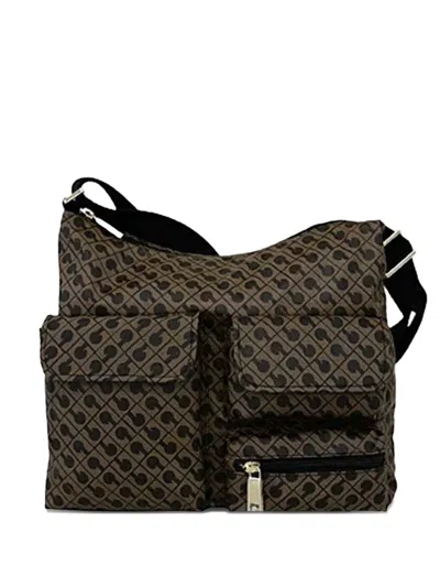 Gherardini Macadam-pattern Crossbody Bag In Brown