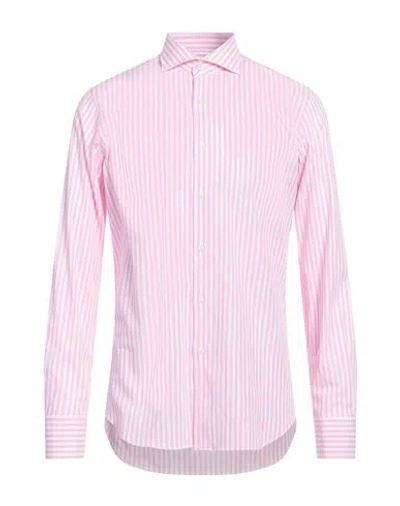 Gherardini Man Shirt Pink Size 15 Cotton