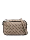 Gherardini Rectangular Geometric Patterned Shoulder Bag In Neutral