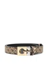 Gherardini Millerighe Monogram Logo-buckle Belt In Multi