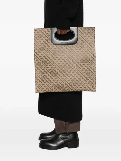 Gherardini Millerighe Monogram Shoulder Bag In Nude