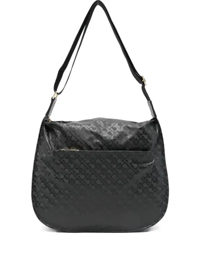 Gherardini Monogram-pattern Satchel Bag In Gray