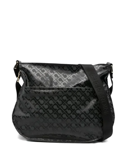 Gherardini Monogram-pattern Satchel Bag In Gray