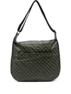 Gherardini Monogram-pattern Satchel Bag In Green