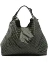 Gherardini Monogram-pattern Shoulder Bag In Green