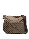 Gherardini Monogram-patterned Satchel Bag In Brown