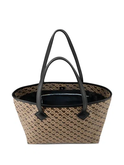 Gherardini Monogram Tote Bag In Brown