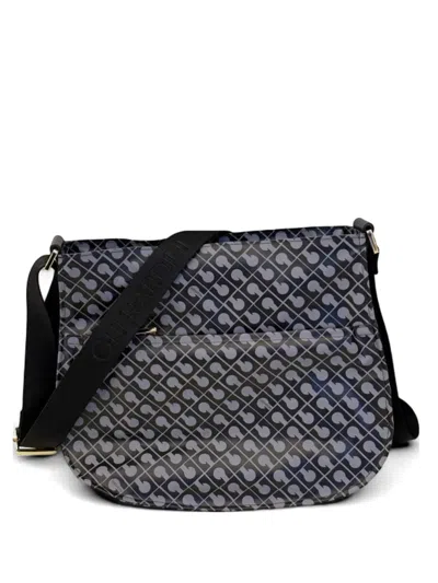 Gherardini Monogram-pattern Crossbody Bag In Black